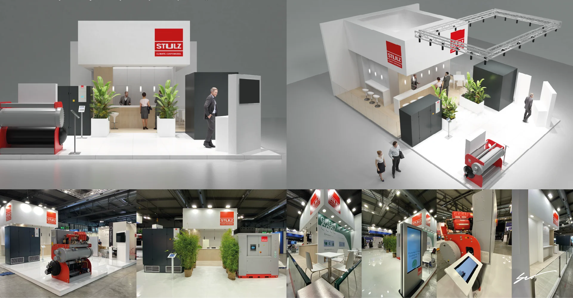 Progettazione stand con render 3d ambientati