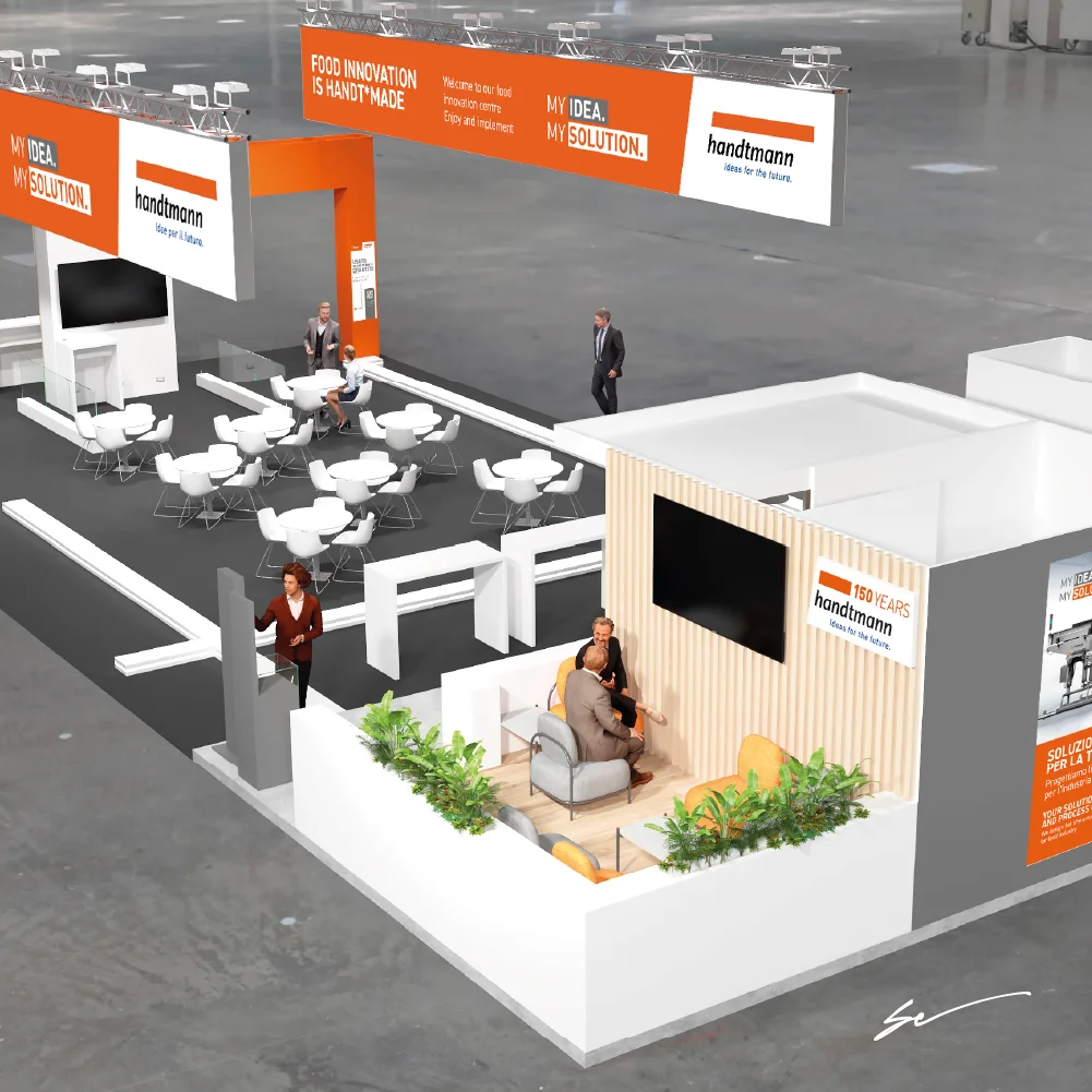 Render 3D dello Stand a cibustec Render3D e Realizzazione dello Stand a Cibustec