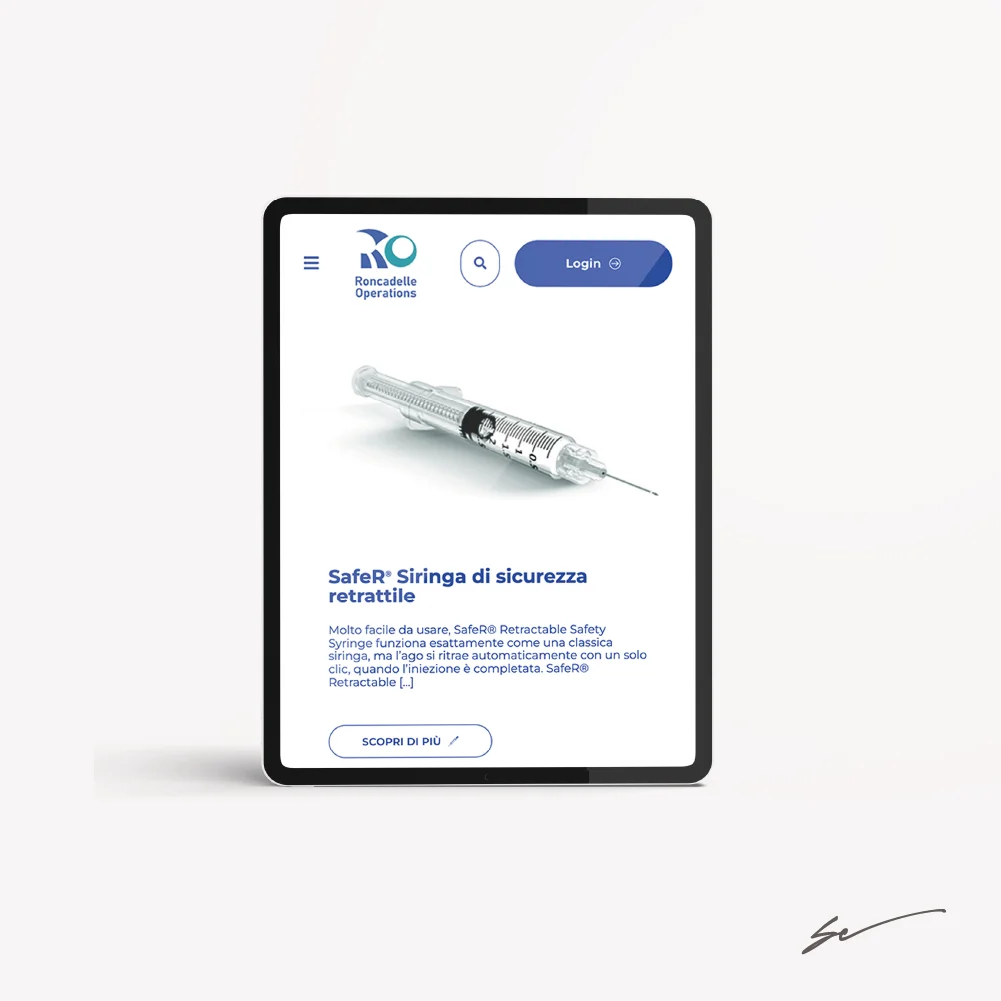 Sito web tablet
