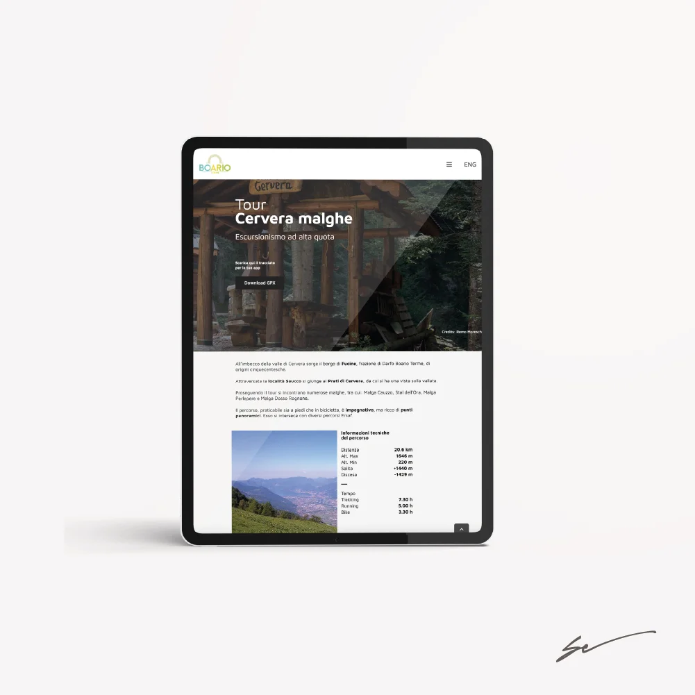 Sito web tablet